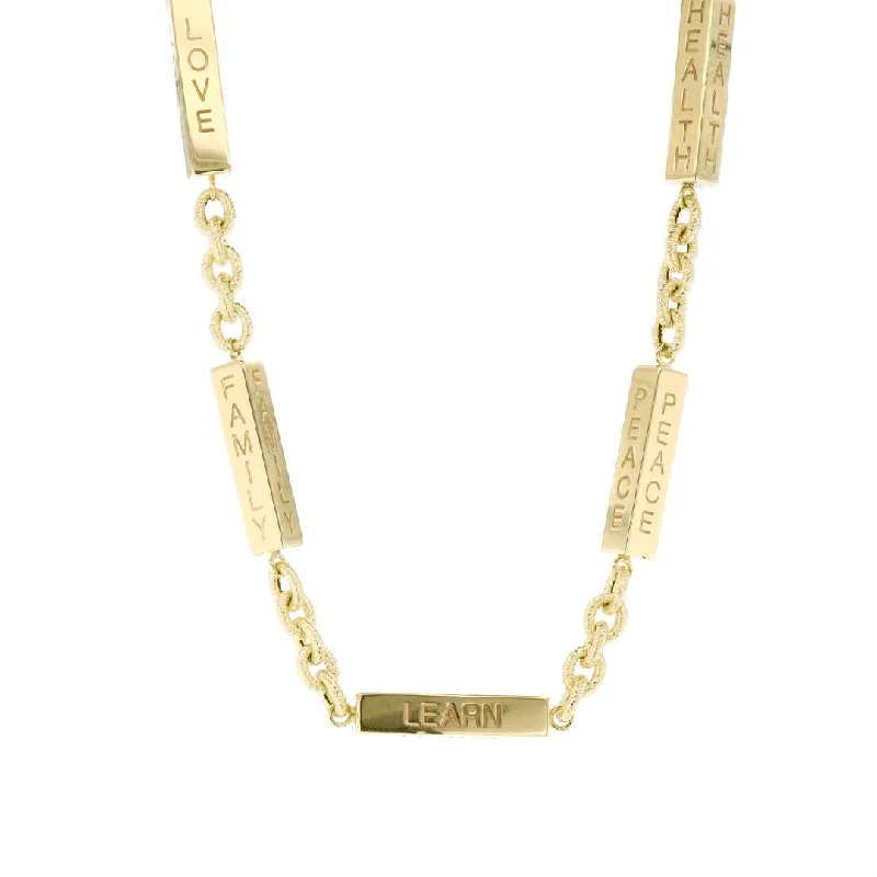 ladies necklace pave designer-Affirmation Necklace