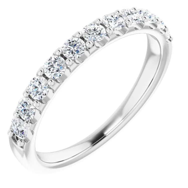 Ladies rings gothic revival styles-Platinum 1/2 CTW Natural Diamond Anniversary Band