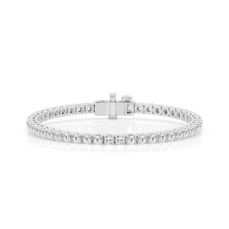 ladies bracelet chunky infinity-10.00 cttw Tennis Bracelet with Round Lab Diamonds by Mercury Rings