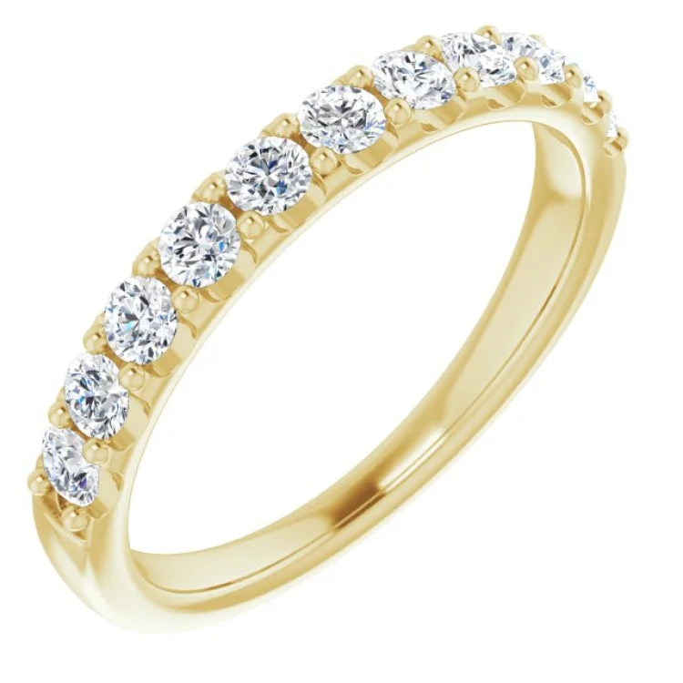 Ladies rings promise ring options-14K Yellow 1/2 CTW Natural Diamond Anniversary Band