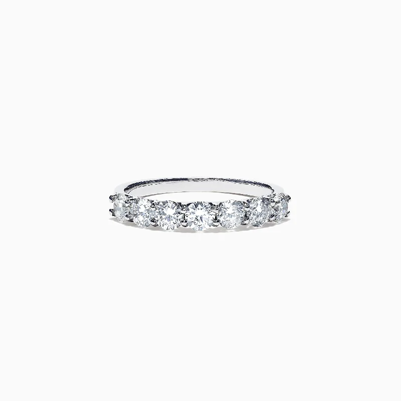 Ladies rings nameplate design rings-Pave Classica 14K White Gold Diamond Band 1.03 TCW