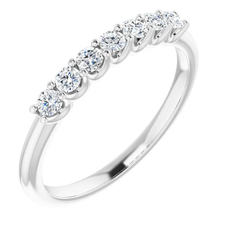 Ladies rings European-inspired flair-Platinum 1/3 CTW Natural Diamond Anniversary Band