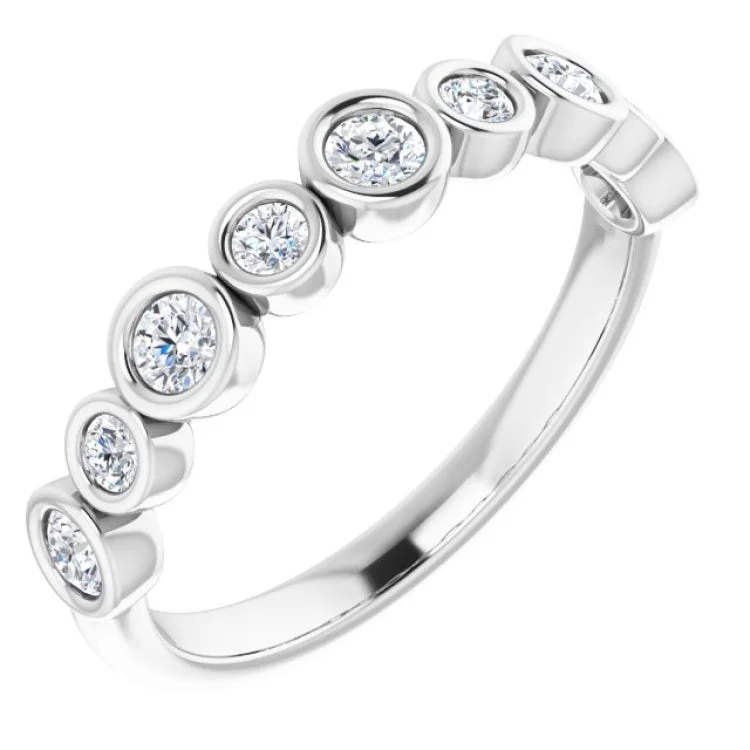 Ladies rings family heirloom rings-14K White 1/2 CTW Lab-Grown Diamond Anniversary Band