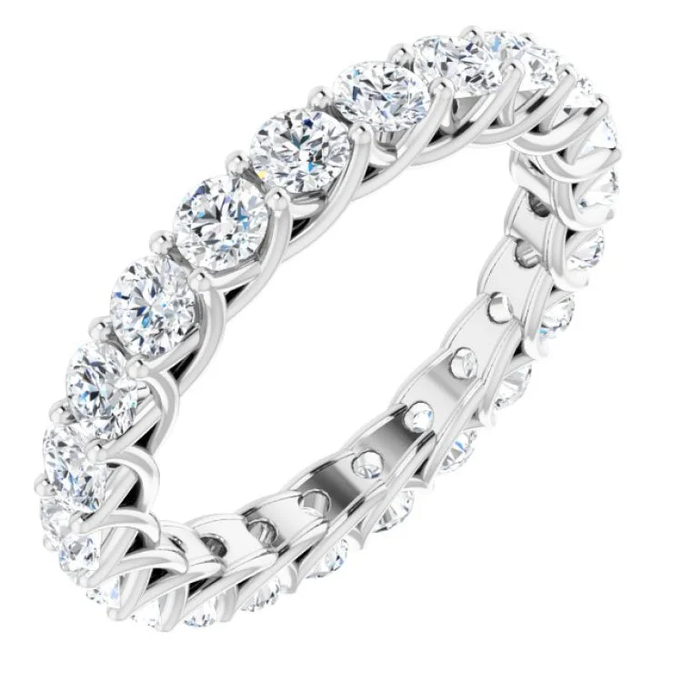 Ladies rings radiant shine styles-Platinum 2 1/5 CTW Diamond Eternity Band