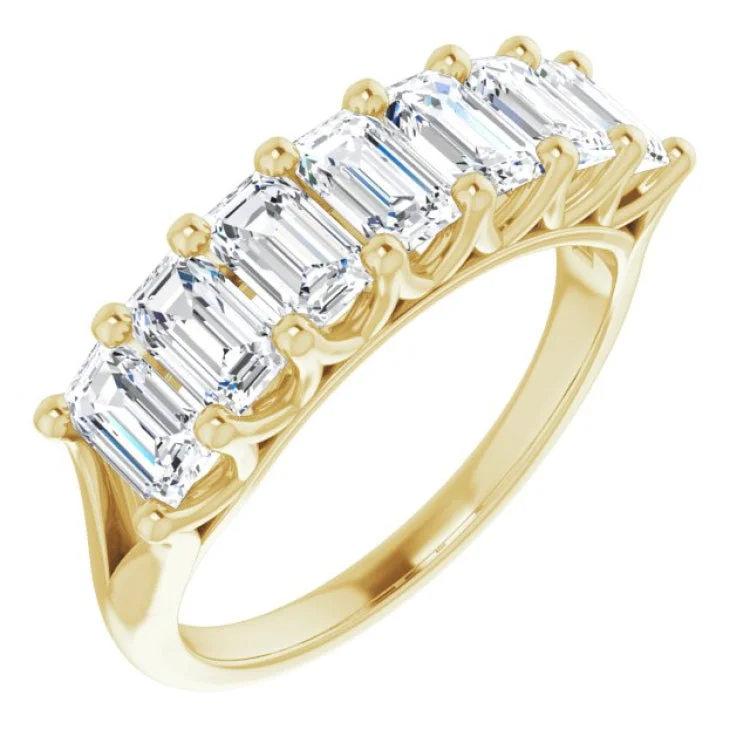 Ladies rings aged patina rings-14K Yellow 2 1/2 CTW Natural Diamond Anniversary Band