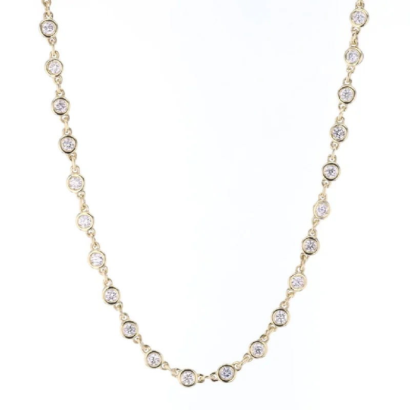 ladies necklace animal valentine’s-3.12 ctw Diamonds By The Yard Necklace