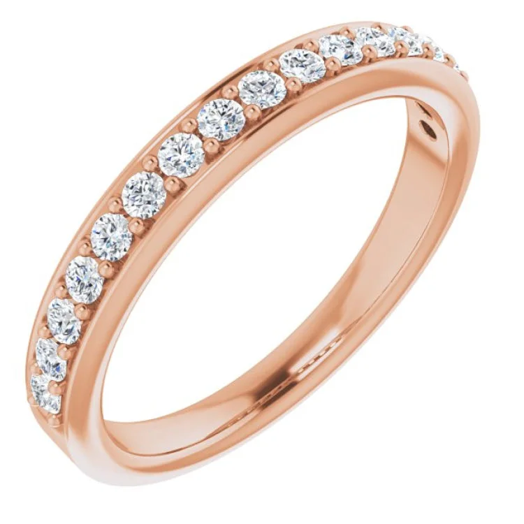 Ladies rings timeless craft styles-14K Rose 1/3 CTW Natural Diamond Anniversary Band