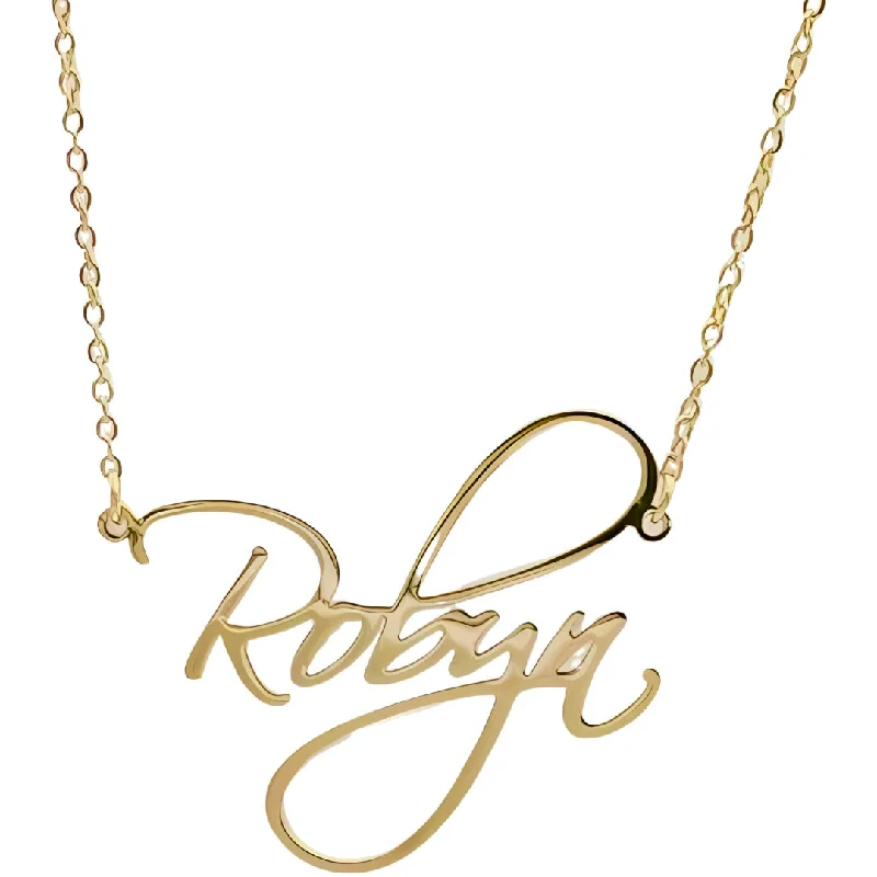 ladies necklace ruby constellation-Script Custom Name Necklace