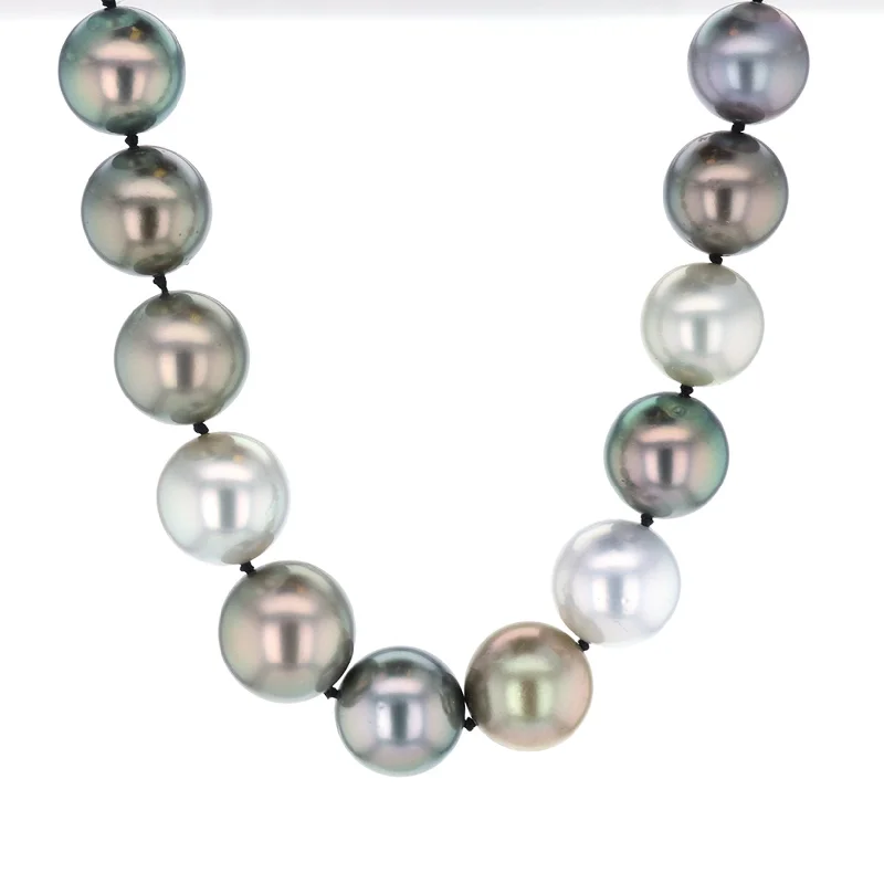 ladies necklace classic turquoise-Multcolor Pearl Necklace