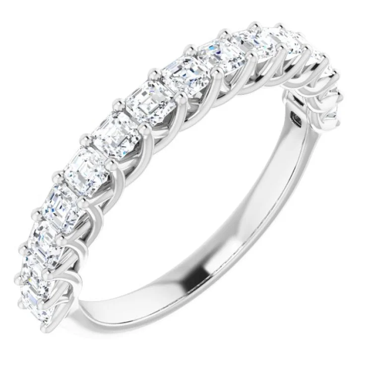 Platinum 1 1/8 CTW Natural Diamond Anniversary Band