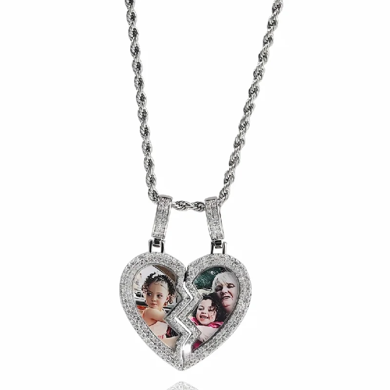 ladies necklace purple amethyst animal-In My Heart Photo Pendant Necklace