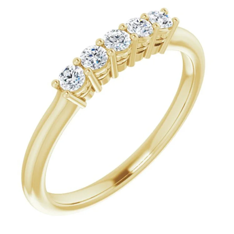 Ladies rings New Year’s Eve rings-14K Yellow 1/4 CTW Natural Diamond Anniversary Band