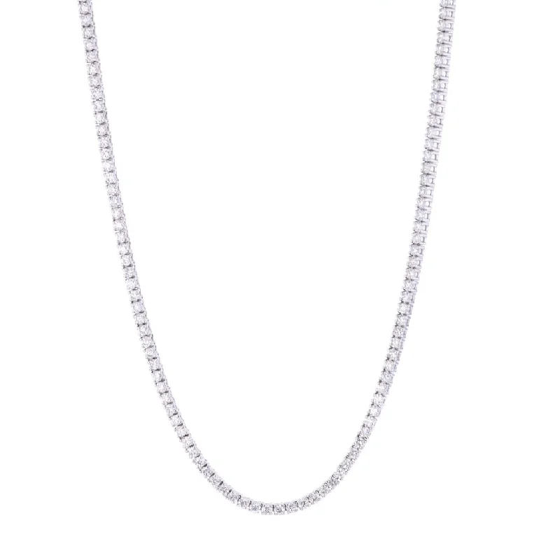 ladies necklace mother’s polished-11.06 ctw Diamond Eternity Necklace