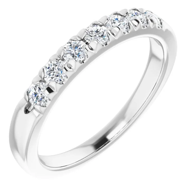 Ladies rings perfect gift choices-Platinum 3/8 CTW Natural Diamond Anniversary Band