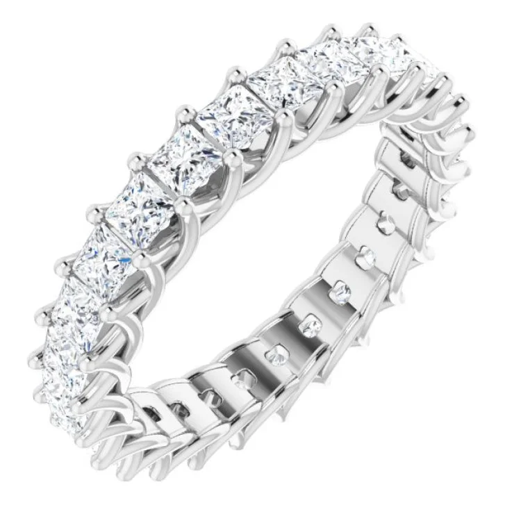 Ladies rings wear-resistant styles-14K White 2 3/8 CTW Diamond Eternity Band