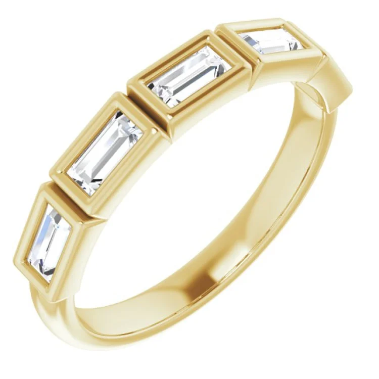 Ladies rings expressionist designs-14K Yellow 5/8 CTW Natural Diamond Anniversary Band