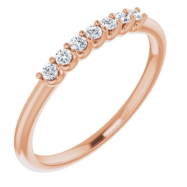 Ladies rings Halloween theme styles-14K Rose 1/6 CTW Natural Diamond Anniversary Band