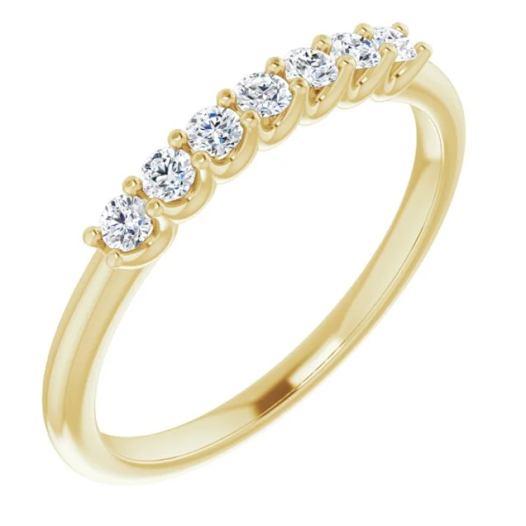 Ladies rings white diamond designs-14K Yellow 1/5 CTW Natural Diamond Anniversary Band