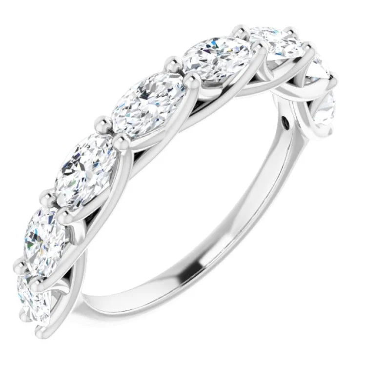 Ladies rings everyday glamour designs-Platinum 2 CTW Natural Diamond Anniversary Band