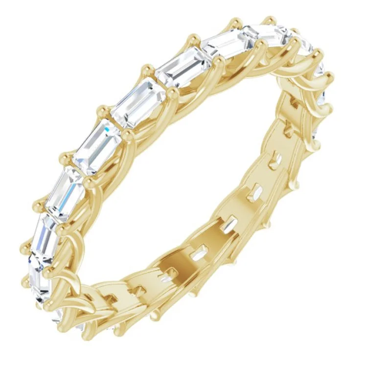 Ladies rings Chinese symbol designs-14K Yellow 9/10 CTW Diamond Eternity Band