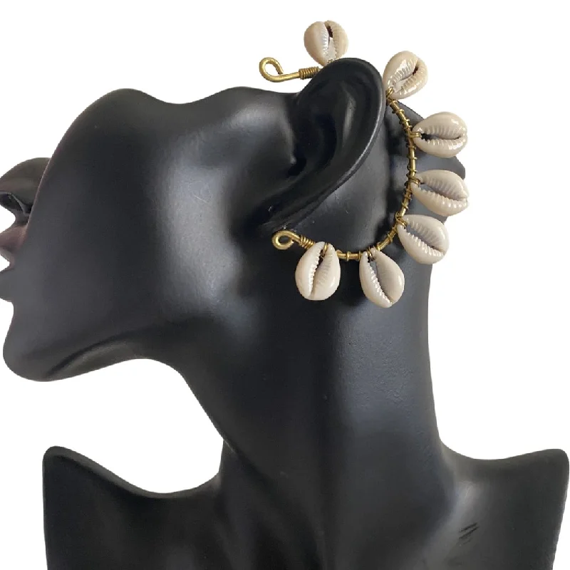 Ladies earrings e-commerce store finds-Cowrie Shell Earring