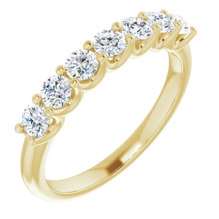 Ladies rings seasonal collection rings-14K Yellow 5/8 CTW Natural Diamond Anniversary Band