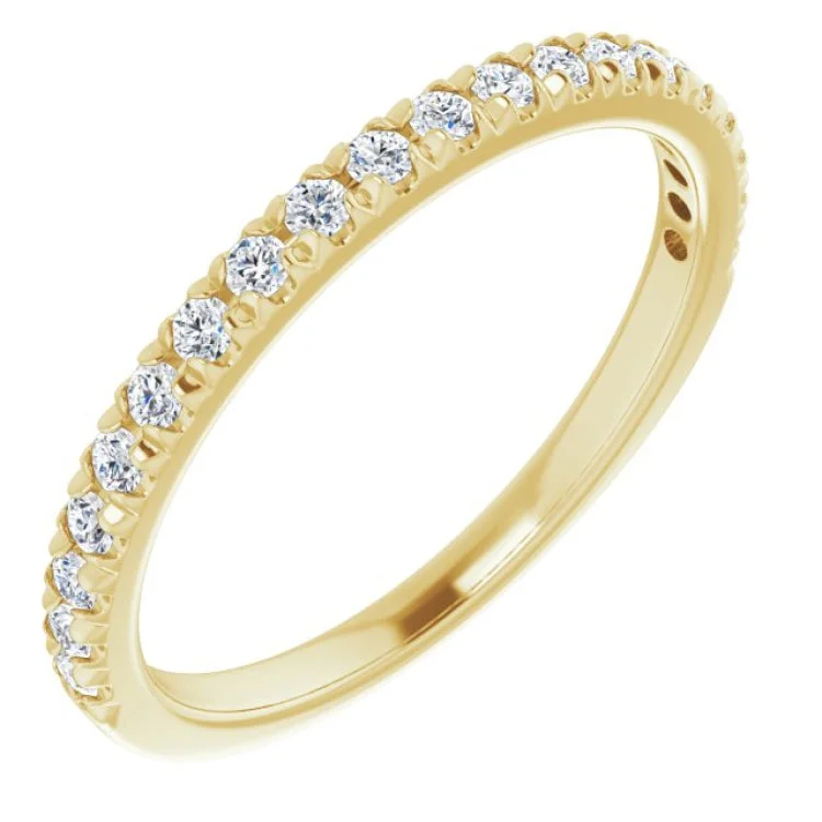 Ladies rings modern art rings-14K Yellow 1/3 CTW Lab-Grown Diamond Anniversary Band