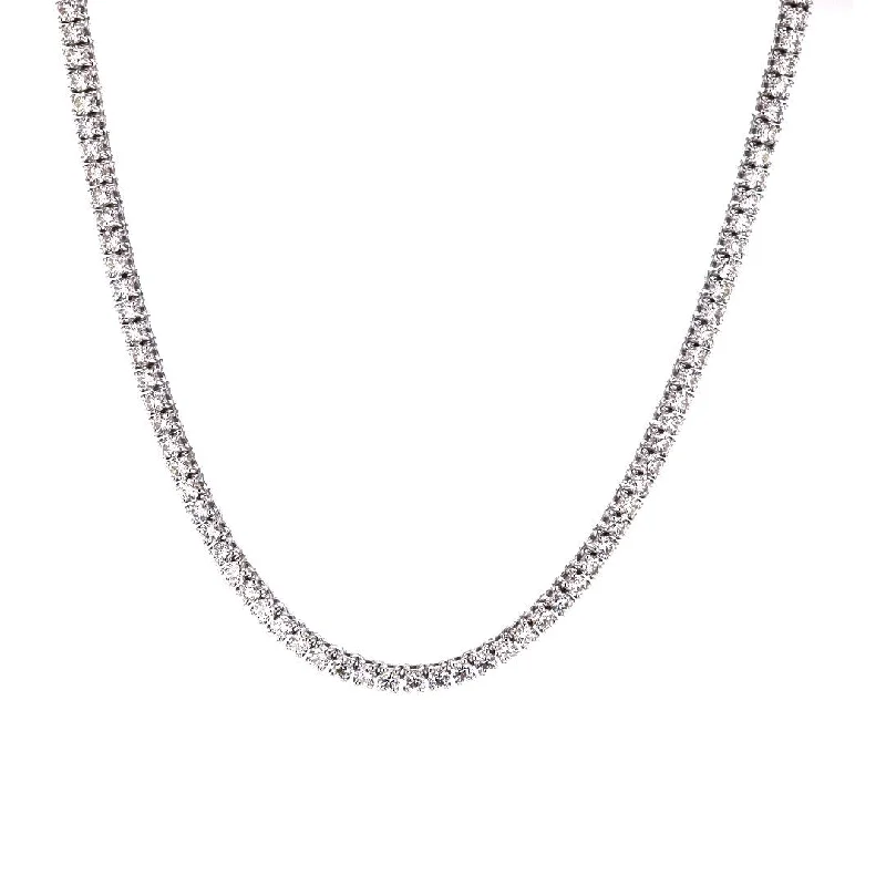 ladies necklace tropical textured-6.73 ctw Diamond Eternity Necklace