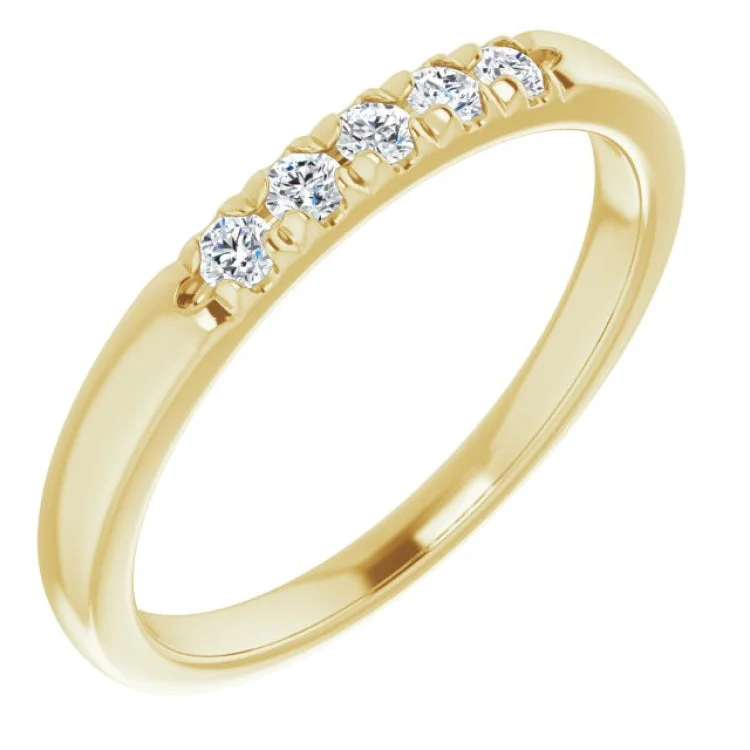 Ladies rings anniversary band designs-14K Yellow 1/6 CTW Natural Diamond Anniversary Band