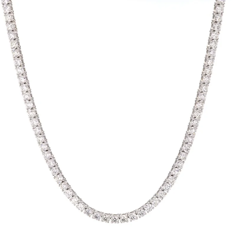 ladies necklace flower fall-12.46 ctw Diamond Eternity Necklace