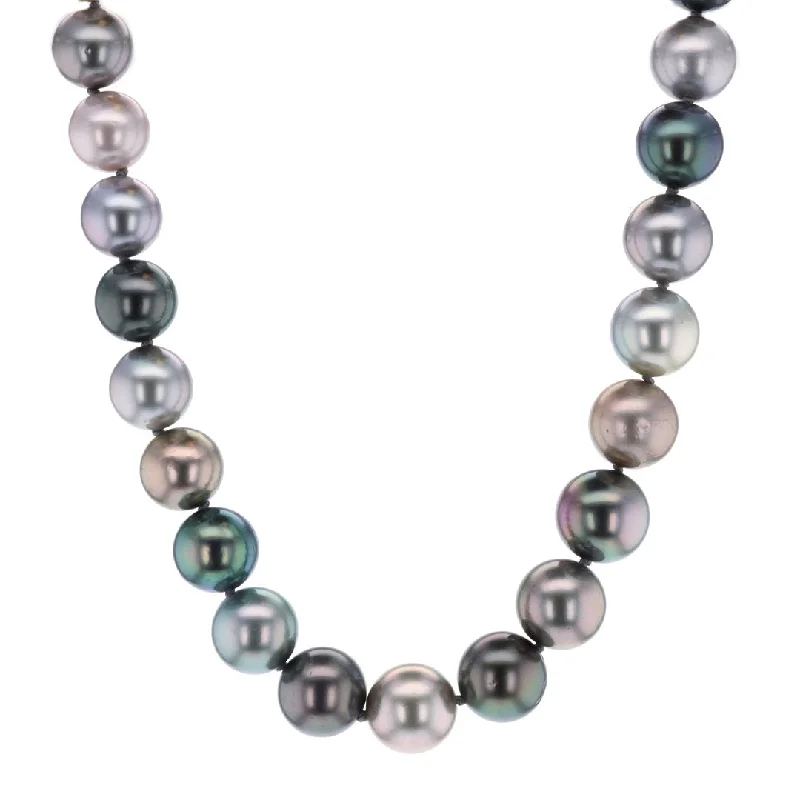 ladies necklace aquamarine chic-8-10MM Multicolor Pearl Necklace