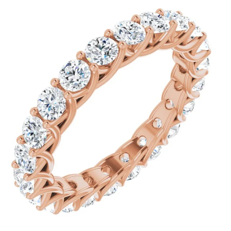 Ladies rings Japanese aesthetic rings-14K Rose 2 1/5 CTW Diamond Eternity Band