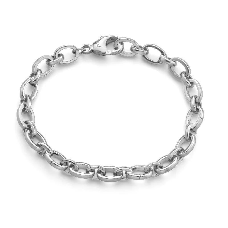 ladies bracelet animal summer-Monica Rich Kosann "Audrey" Silver Linked Charm Bracelet