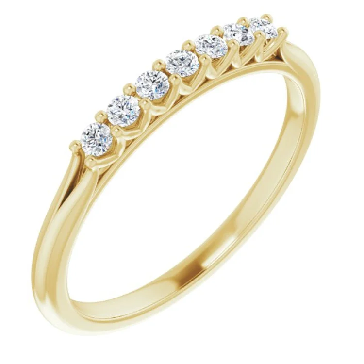 Ladies rings colorful gemstone picks-14K Yellow 1/6 CTW Natural Diamond Anniversary Band