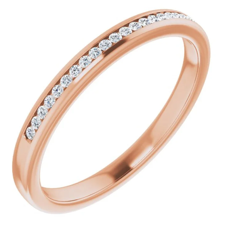 Ladies rings pride-inspired rings-14K Rose 1/10 CTW Natural Diamond Band