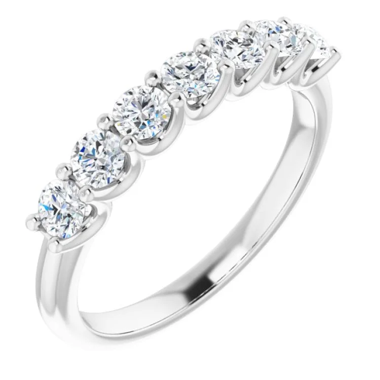 Ladies rings romantic couple sets-Platinum 5/8 CTW Natural Diamond Anniversary Band