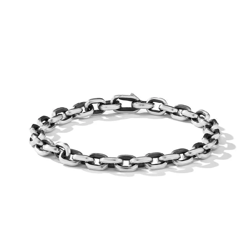 ladies bracelet moonstone intricate-David Yurman Men's 6.5MM Deco Chain Link Bracelet