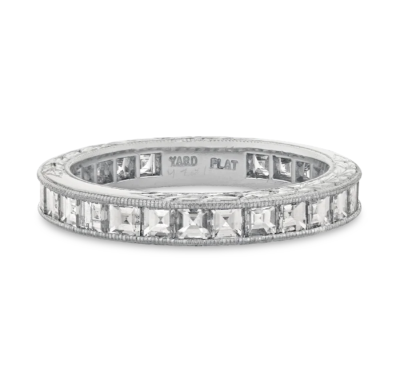 Ladies rings sapphire stone designs-Raymond Yard Diamond Eternity Band, 1.00 Carats