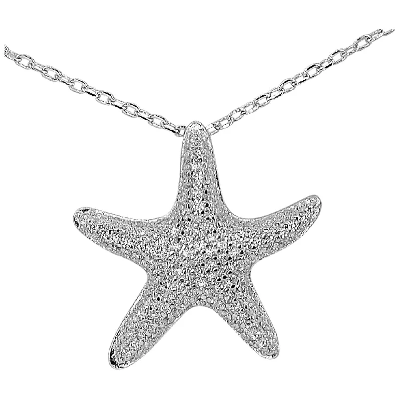 ladies necklace cyber monday seasonal-Dazzle Starfish Necklace