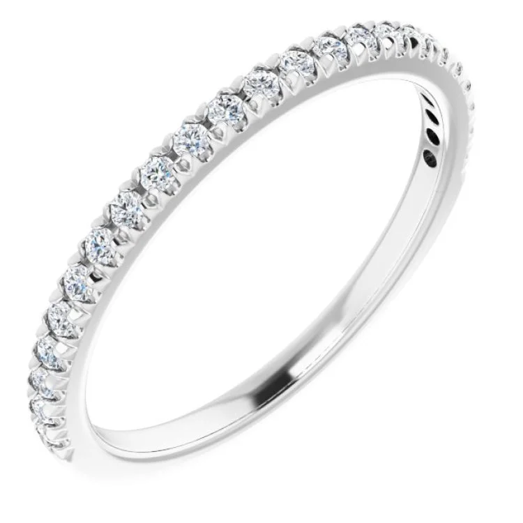 Ladies rings ombre effect designs-14K White 1/4 CTW Lab-Grown Diamond Anniversary Band