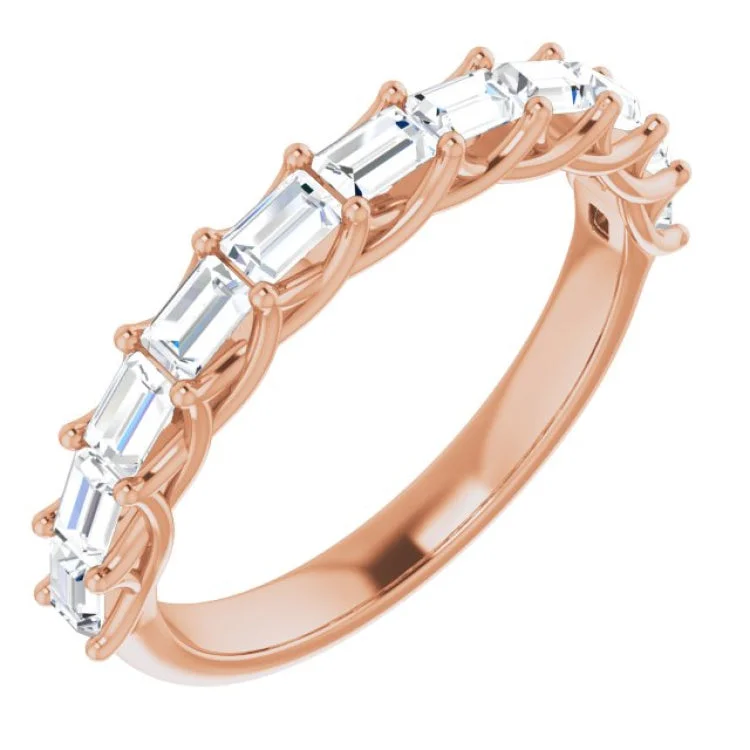 Ladies rings platinum luxury rings-14K Rose 3/4 CTW Natural Diamond Anniversary Band