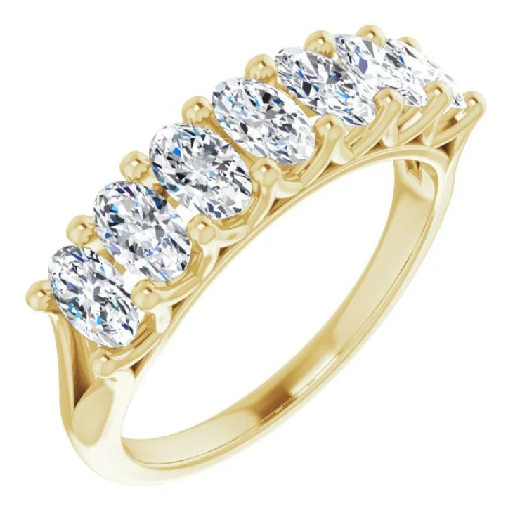 Ladies rings thumb statement pieces-14K Yellow 1 3/4 CTW Natural Diamond Anniversary Band