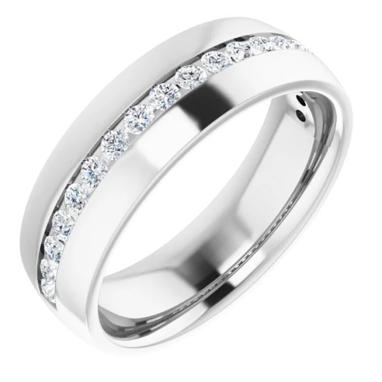 Ladies rings unique artisan designs-14K White 3/8 CTW Natural Black Diamond Band