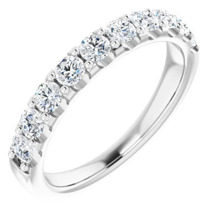 Ladies rings subtle luxury options-14K White 3/4 CTW Lab-Grown Diamond Anniversary Band