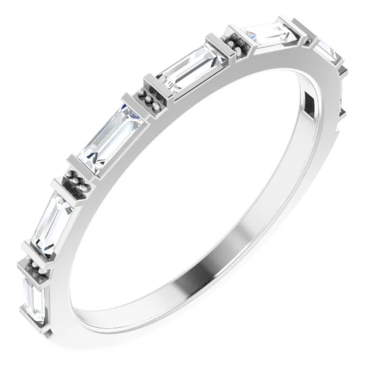 Ladies rings raw stone designs-Platinum 3/8 CTW Natural Diamond Anniversary Band