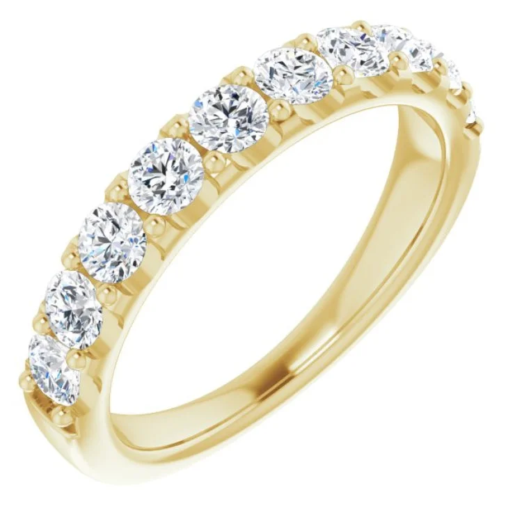 Ladies rings global brand styles-14K Yellow 1 CTW Natural Diamond Anniversary Band