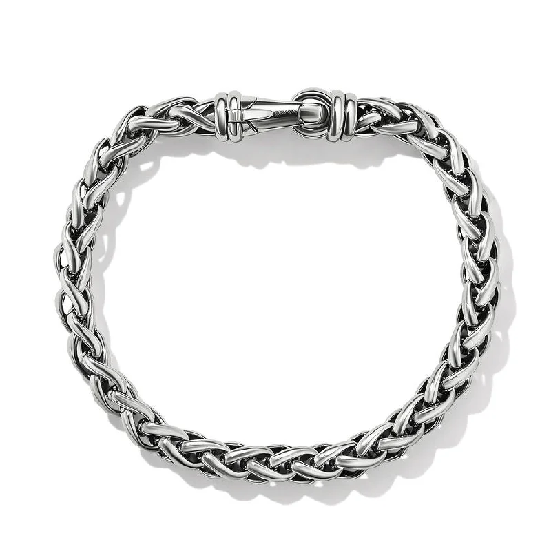 ladies bracelet garnet classic-David Yurman Gents 6MM Wheat Chain Bracelet