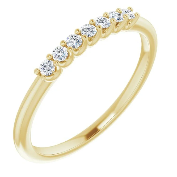 Ladies rings petite charm designs-14K Yellow 1/6 CTW Natural Diamond Anniversary Band