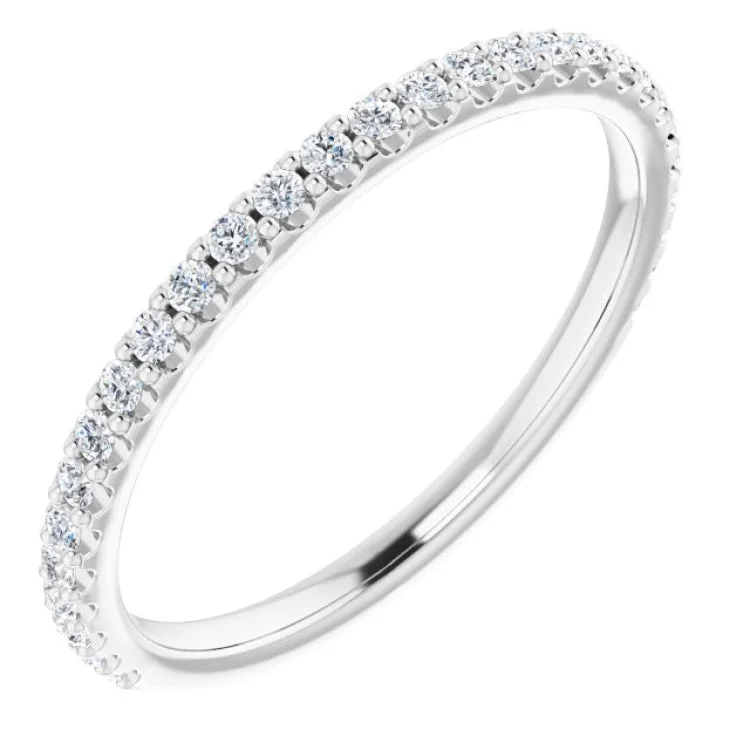 Ladies rings delicate thin bands-Platinum 1/4 CTW Natural Diamond Anniversary Band