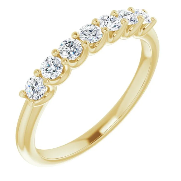 Ladies rings summer vibe designs-14K Yellow 3/8 CTW Natural Diamond Anniversary Band